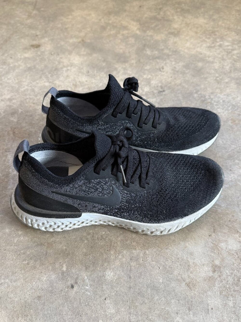 Nike Women's Epic React Flyknit 'Black' Sneakers Size 8